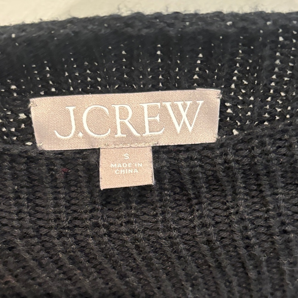 J. Crew Classic Black Crew Neck Sweater - Picture 2 of 4